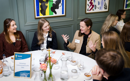 UCD alumni and students engage in lively discussion during the UCD Alumni Mentoring Circles event in London.